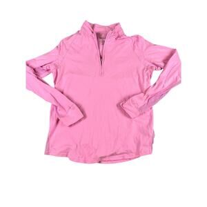 SanSoleil Women's Pink 1/4 Zip Pullover Size L UPF 50 Sun Protection Golf